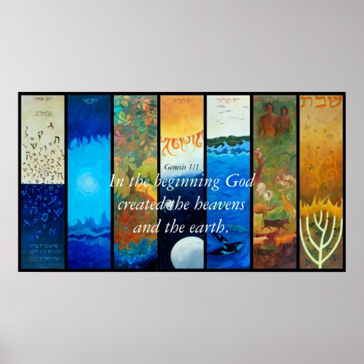 DE ZEVEN DAGEN VAN CREATIE, in het begin... Poster (Voorkant)