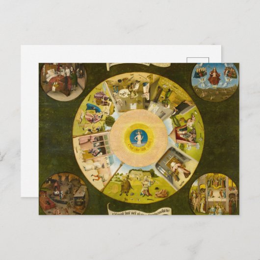 De zeven dagen zonnen en de vier laatste dingen briefkaart (Voorkant / Achterkant)