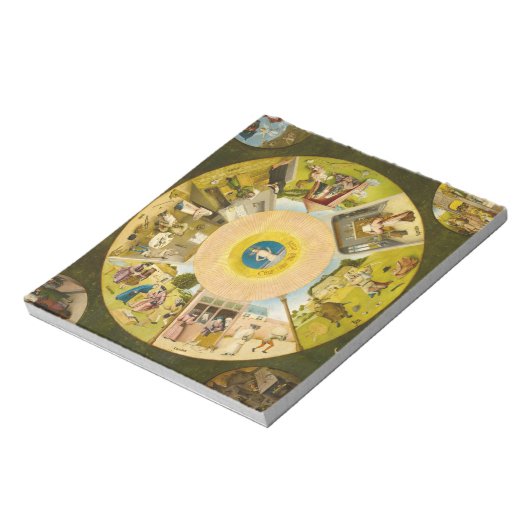 De zeven dagen zonnen en de vier laatste dingen notitieblok (Linkerzijde)