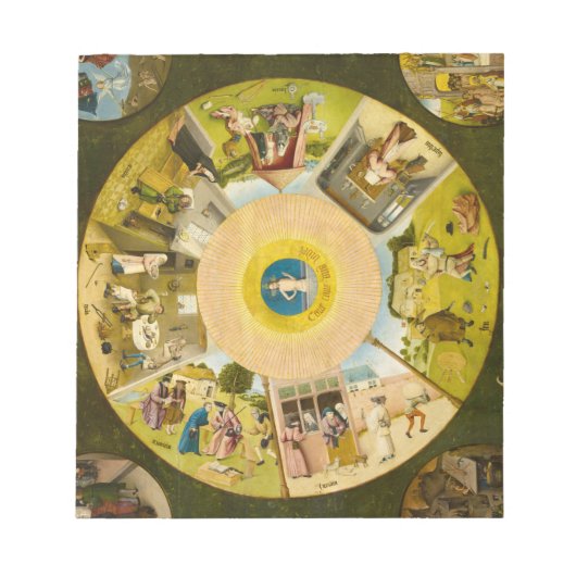 De zeven dagen zonnen en de vier laatste dingen notitieblok (Voorkant)