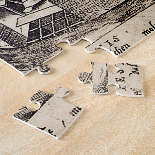 De zeven dagen zonnen - jaloers legpuzzel (Zijkant)