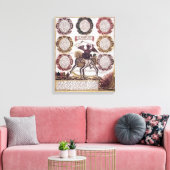 De zeven dagzonnen (graven) canvas afdruk (Insitu (Woonkamer))