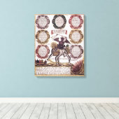 De zeven dagzonnen (graven) canvas afdruk (Insitu (Houten vloer))