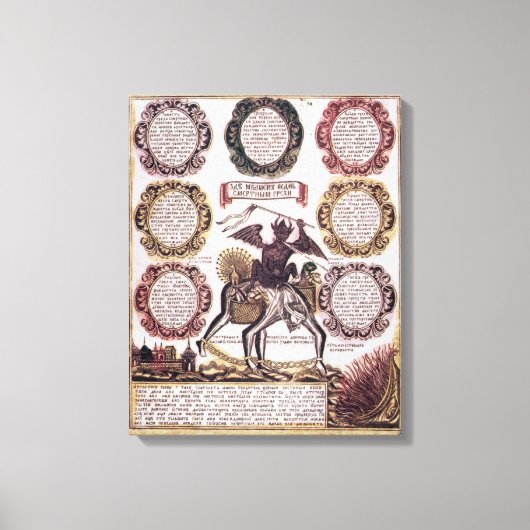 De zeven dagzonnen (graven) canvas afdruk (Voorkant)