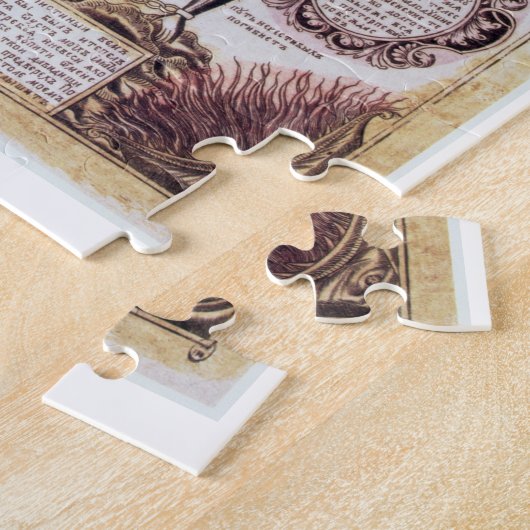 De zeven dagzonnen (graven) legpuzzel (Zijkant)