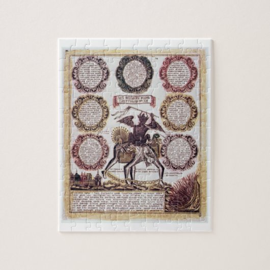 De zeven dagzonnen (graven) legpuzzel (Verticaal)