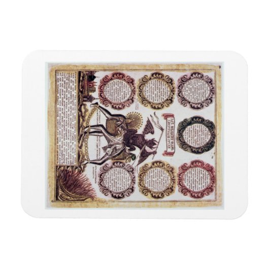 De zeven dagzonnen (graven) magneet (Horizontaal)