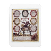 De zeven dagzonnen (graven) magneet (Verticaal)