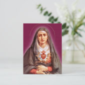 De Zeven Devotie van Verdriet De Gezegende Maagd M Briefkaart (Staand voorkant)