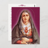 De Zeven Devotie van Verdriet De Gezegende Maagd M Briefkaart (Voorkant / Achterkant)