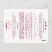 De Zeven Devotie van Verdriet De Gezegende Maagd M Briefkaart (Achterkant)