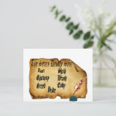 De zeven Dodelijke Zonden Briefkaart (Staand voorkant)