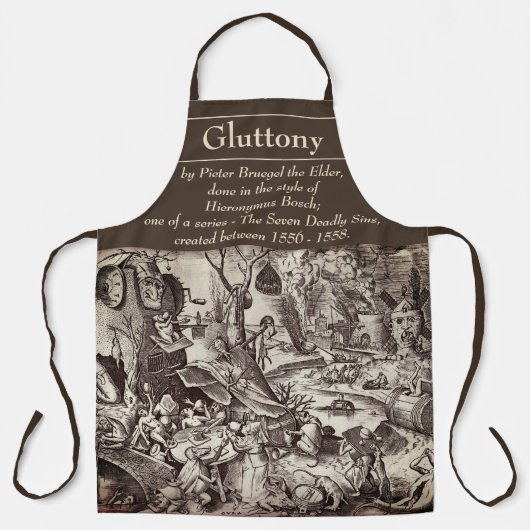De zeven doden zonden - Gluttony Schort (Voorkant)