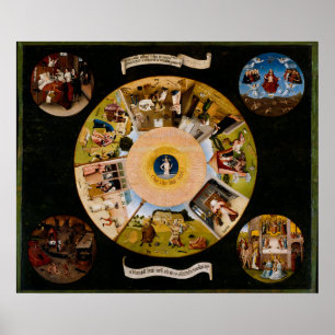 De zeven doodzonnen van Hieronymus Bosch Poster