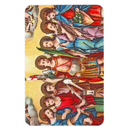 de zeven engelen (CP 001); Chromolithograaf) Magneet (Verticaal)