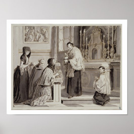 De zeven heiligdommen: Communion, 1779 (pen, bruin Poster (Voorkant)