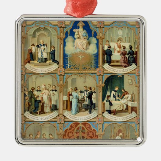 De zeven heiligdommen metalen ornament (Voorkant)