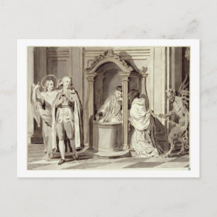 De zeven heiligen: Confession, 1779 (pen, bruin Briefkaart