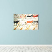 De zeven hemelse koeien en de heilige stier canvas afdruk (Insitu (Houten vloer))