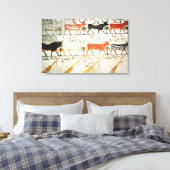 De zeven hemelse koeien en de heilige stier canvas afdruk (Insitu (Slaapkamer))