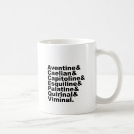 De zeven heuvels van Rome, beroemd gemaakt door de Koffiemok
