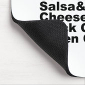 De zeven ingrediënten in een zeven lagen dip muismat (Hoek)