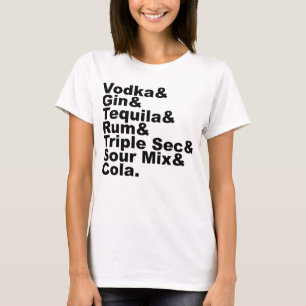 De zeven ingrediënten van een lang eiland, geënt t-shirt