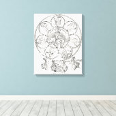 De zeven liberale kunsten canvas afdruk (Insitu (Houten vloer))