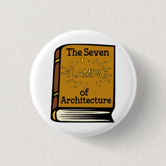 De zeven lichten van het architectuurboek in de ve ronde button 3,2 cm (Voorkant)