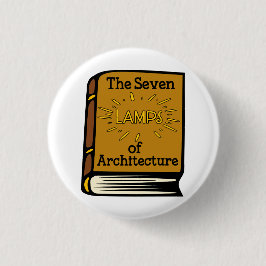 De zeven lichten van het architectuurboek in de ve ronde button 3,2 cm