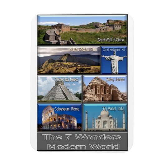 De zeven moderne Wonderwereld - Magneet (Verticaal)