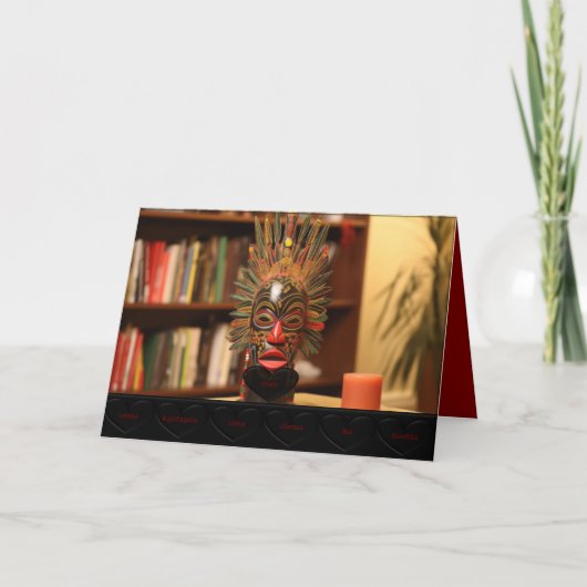 De zeven principes van het Afrikaanse erfgoed Bedankkaart (Voorkant)