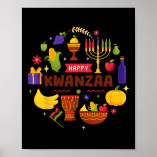 De zeven principes van Kwanzaa Kinara M Poster