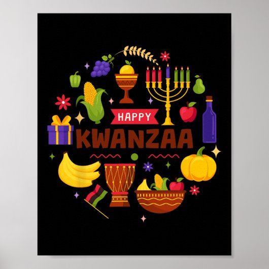 De zeven principes van Kwanzaa Kinara M Poster (Voorkant)