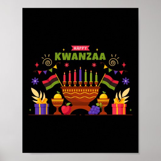 De zeven principes van Kwanzaa Kinara M Poster (Voorkant)