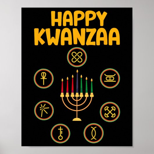 De zeven principes van Kwanzaa Kinara M Poster (Voorkant)