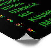 De zeven principes van Kwanzaa - Nguzo Saba Poster (Hoek)