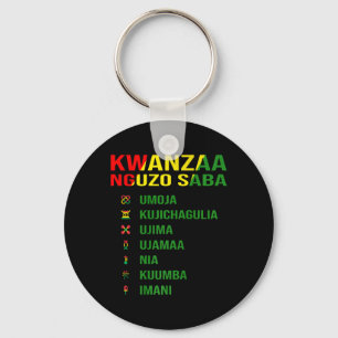 De zeven principes van Kwanzaa - Nguzo Saba Sleutelhanger