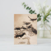 “De zeven raven” Aquarel van Arthur Rackham Briefkaart (Staand voorkant)