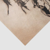 “De zeven raven” Aquarel van Arthur Rackham Tissuepapier (Detail)