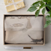 De zeven raven Waterverf van Arthur Rackham Tissuepapier (Geschenk)