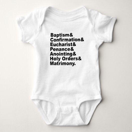 De Zeven Sacramenten van het Christendom & Katholi Romper (Voorkant)