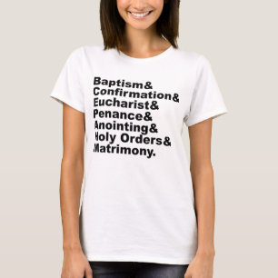 De Zeven Sacramenten van het Christendom & Katholi T-shirt