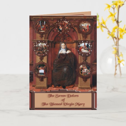 De zeven smarten van de Heilige Maagd Maria Kaart (Gele Bloem)