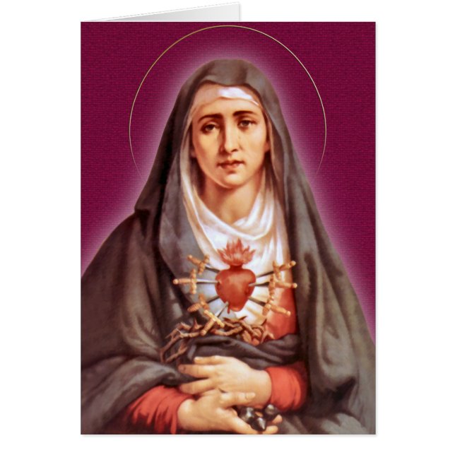 De Zeven Sorrows Devod de Maagd Mary zonder geld (Voorkant)