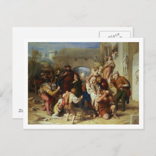 De zeven tijdperken van Man, 1835-8 (olie) Briefkaart (Voorkant / Achterkant)