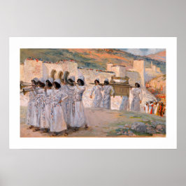 De zeven trompetten van Jericho door James Tissot Poster