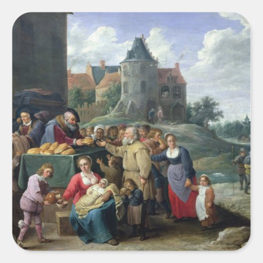 De zeven wetten van Mercy Vierkante Sticker (Voorkant)