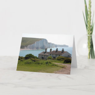 De zeven Zusters, Cuckmere Toevluchtsoord, Sussex Kaart