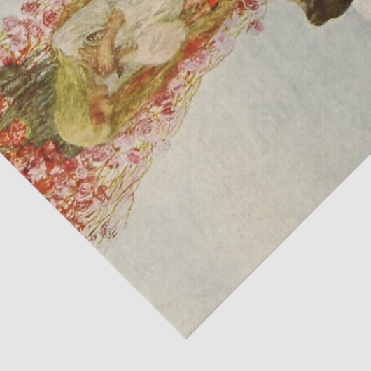 “De zeven zwanen” van Heirich Lefler Tissuepapier (Detail)